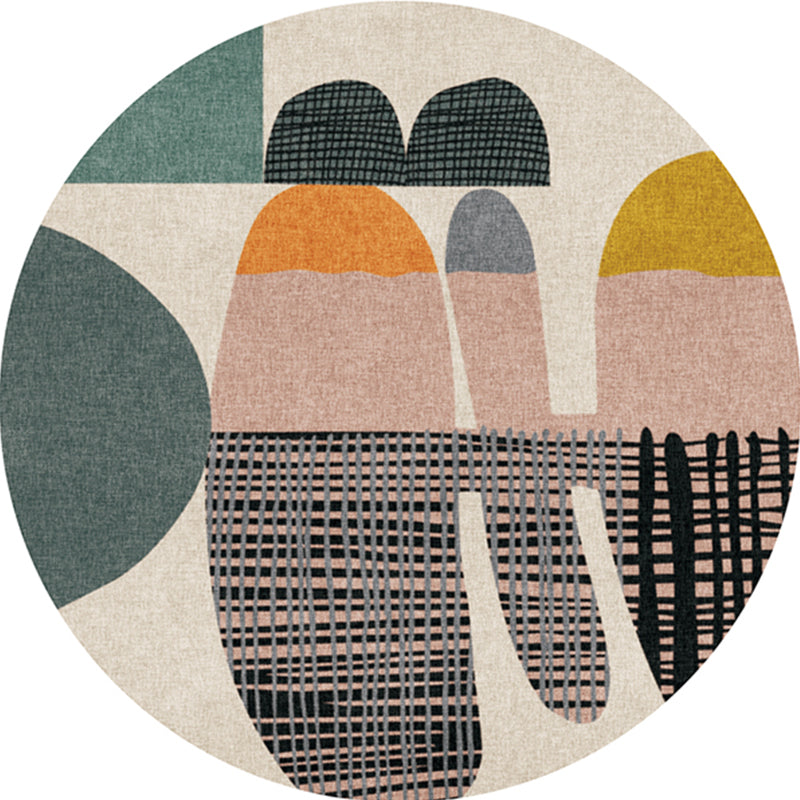 Modern Decorative Rug Multicolored Abstract Patterned Rug Non-Slip Back Pet-Friendly Rug | Bowlift