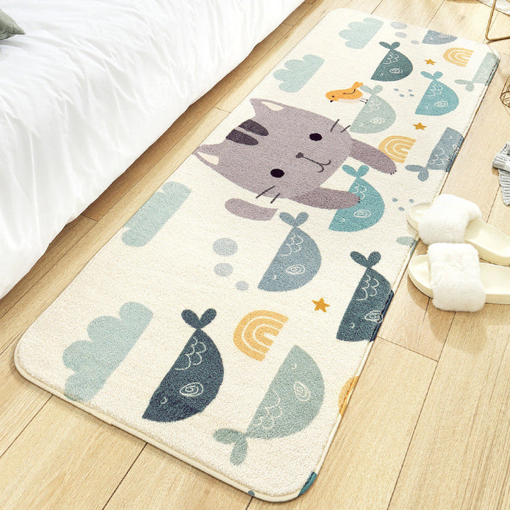 BowLift | Relaxing Children's Carpet Multicolored Plant Pattern Indoor Carpet Polyester Non-Slip Backing Easy Care Carpet