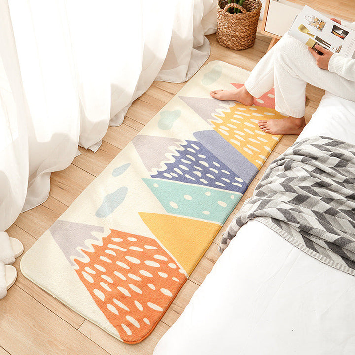 BowLift | Relaxing Children's Carpet Multicolored Plant Pattern Indoor Carpet Polyester Non-Slip Backing Easy Care Carpet