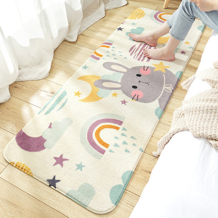 BowLift | Relaxing Children's Carpet Multicolored Plant Pattern Indoor Carpet Polyester Non-Slip Backing Easy Care Carpet