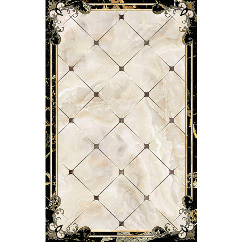 BowLift | Formal Living Room Rug Multicolor Geometric Pattern Area Rug Leather Non-Slip Backing Pet Friendly Easy Care Rug