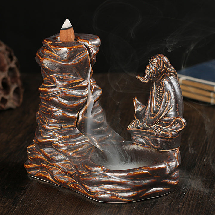Decorative Lotus Waterfall Incense Holder