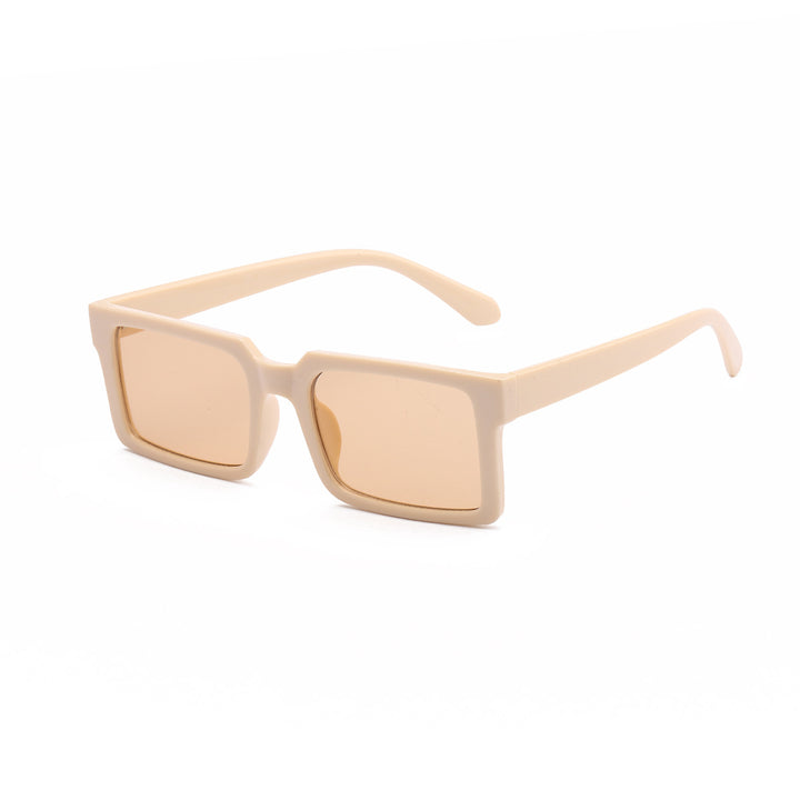 Women’s fashionable rectangular sunglasses with yellow lenses Bowlift