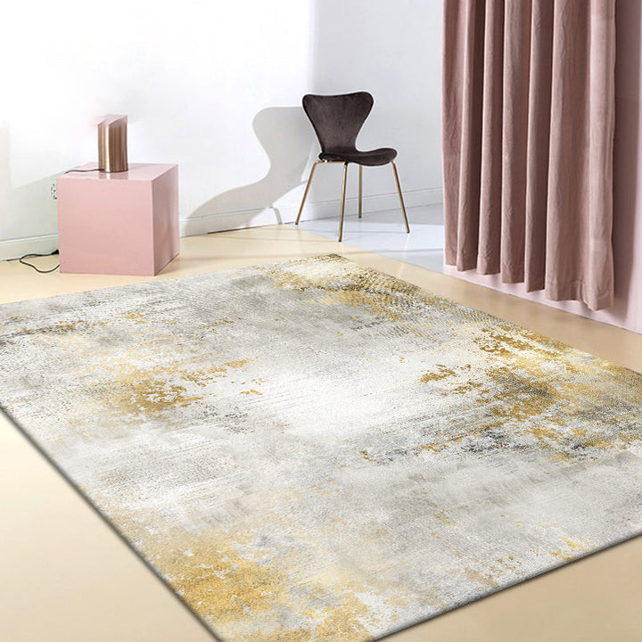 BowLift | Modern abstract print carpet Multicolor polypropylene area rug non-slip backing pet-friendly area rug for room
