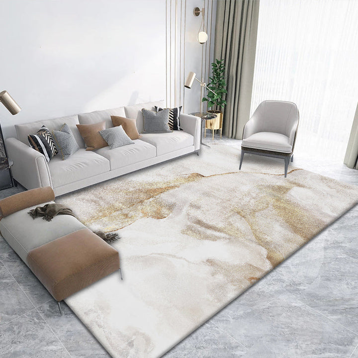 BowLift | Modern abstract print carpet Multicolor polypropylene area rug non-slip backing pet-friendly area rug for room