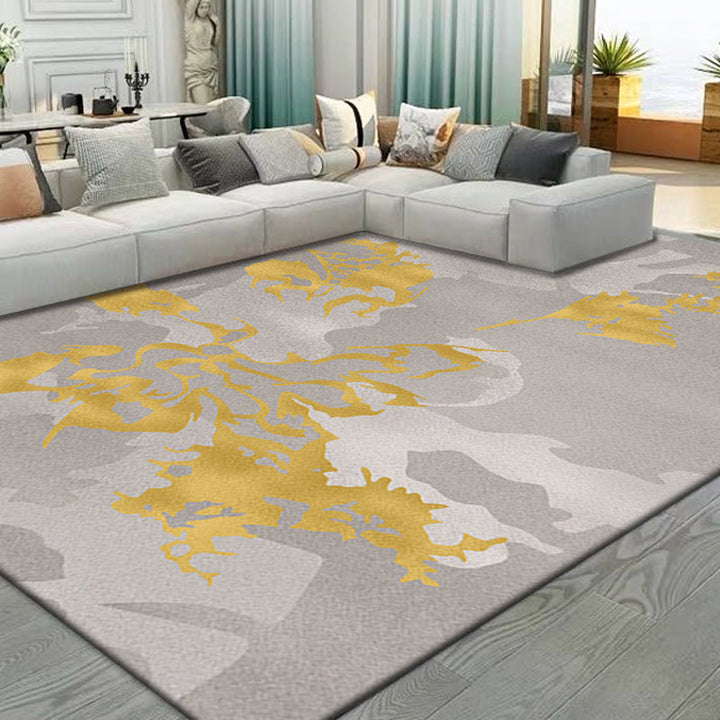 BowLift | Modern abstract print carpet Multicolor polypropylene area rug non-slip backing pet-friendly area rug for room