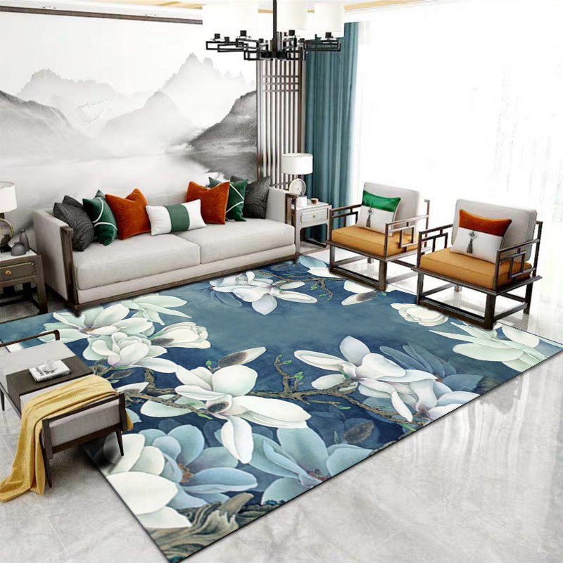 BowLift | Formal Living Room Rug Multicolored Patterned Indoor Rug Polyester Non-Slip Back Washable Rug