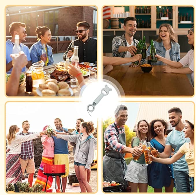 BowLift | VersaPop - 4 in 1 Bottle Opener - Practical Bottle Opener - Compact Design - Ideal for All Occasions