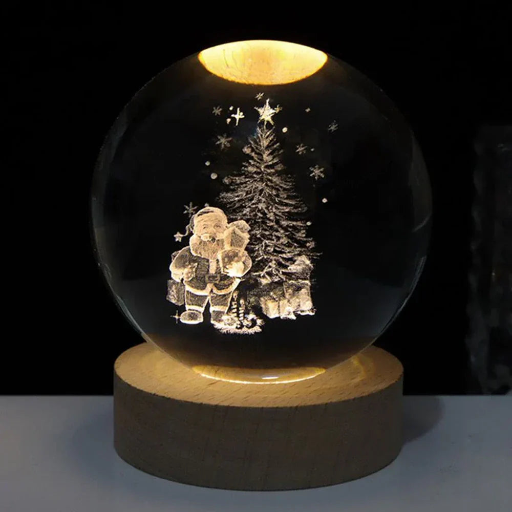 BowLift | LED Night Light with 3D Crystal Sphere
