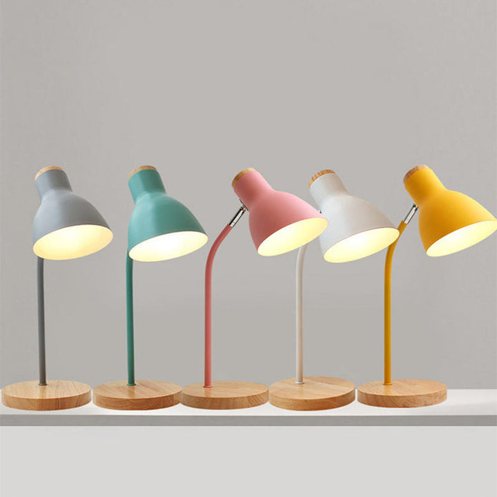 BowLift | Flashlight-shaped swivel table lamp Macaron Metal 1-light night lamp for children's room
