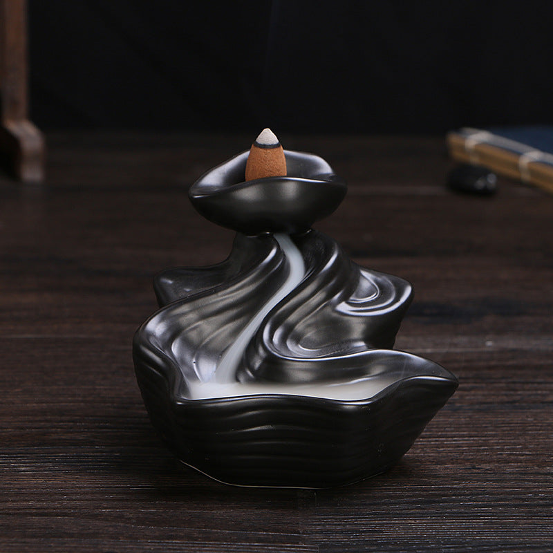 Artisanal Flowing Waterfall Incense Holder