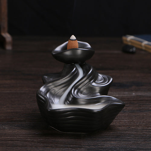 Artisanal Flowing Waterfall Incense Holder