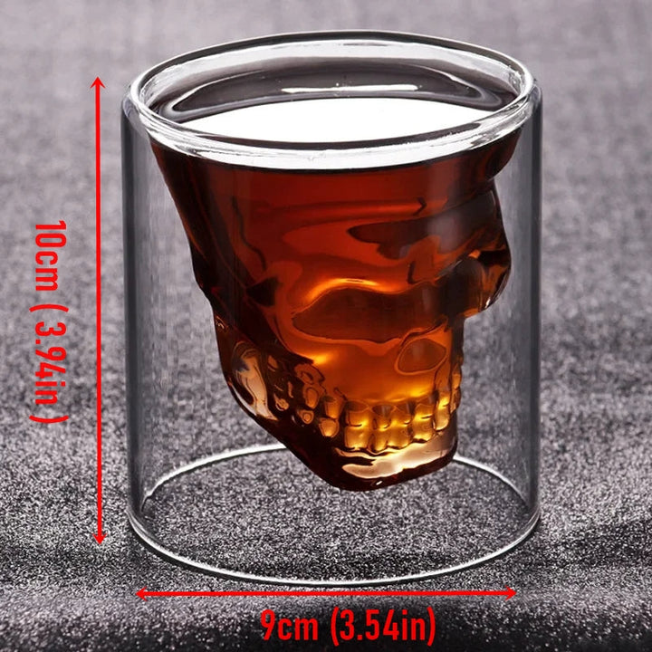 BowLift | 3D Skull Head Double Drinking Glass