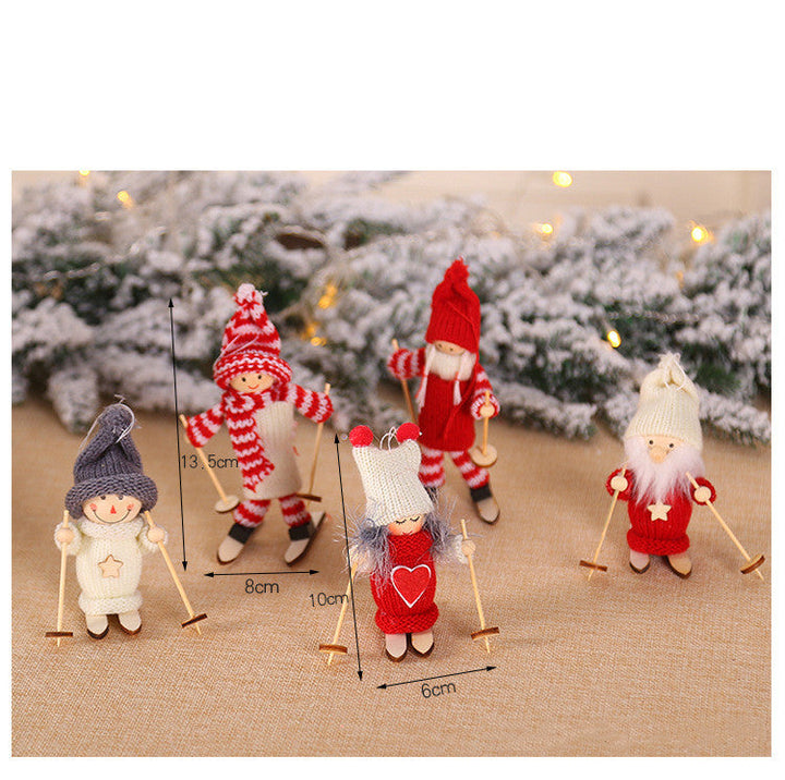 BowLift | Creative Christmas Decoration Wooden Ski Doll