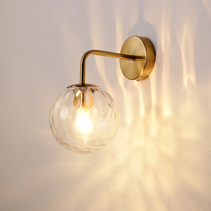 BowLift | Wall Light Modern Glass Globe Sconce Gold Finish