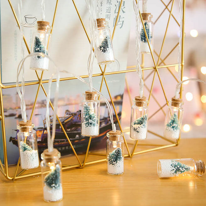 BowLift | Christmas LED Wishing Bottle Tree Snow Battery Box Decorative String Light