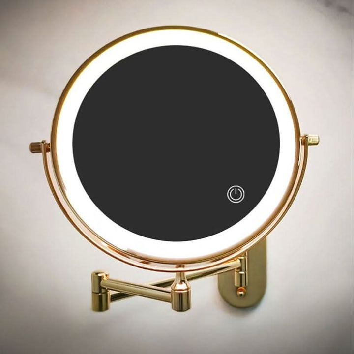 BowLift | Gold Rechargeable LED Makeup Magnifying Mirror