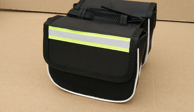 double pannier saddlebag with reflective safety strip and top handle Bowlift