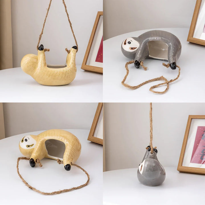 BowLift | Sloth Hanging Ceramic Wall Vase