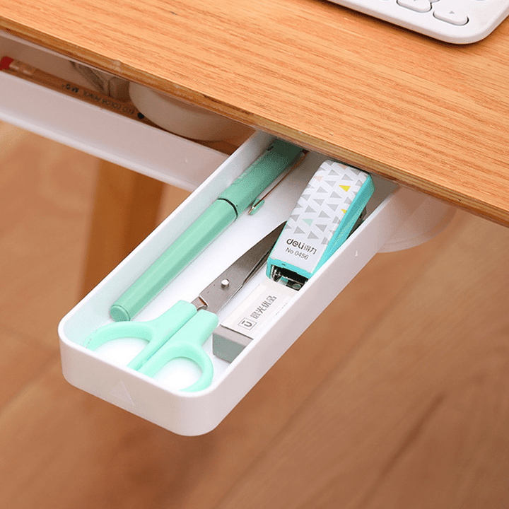Swivel Under-Desk Drawer with Double-Layer Storage
