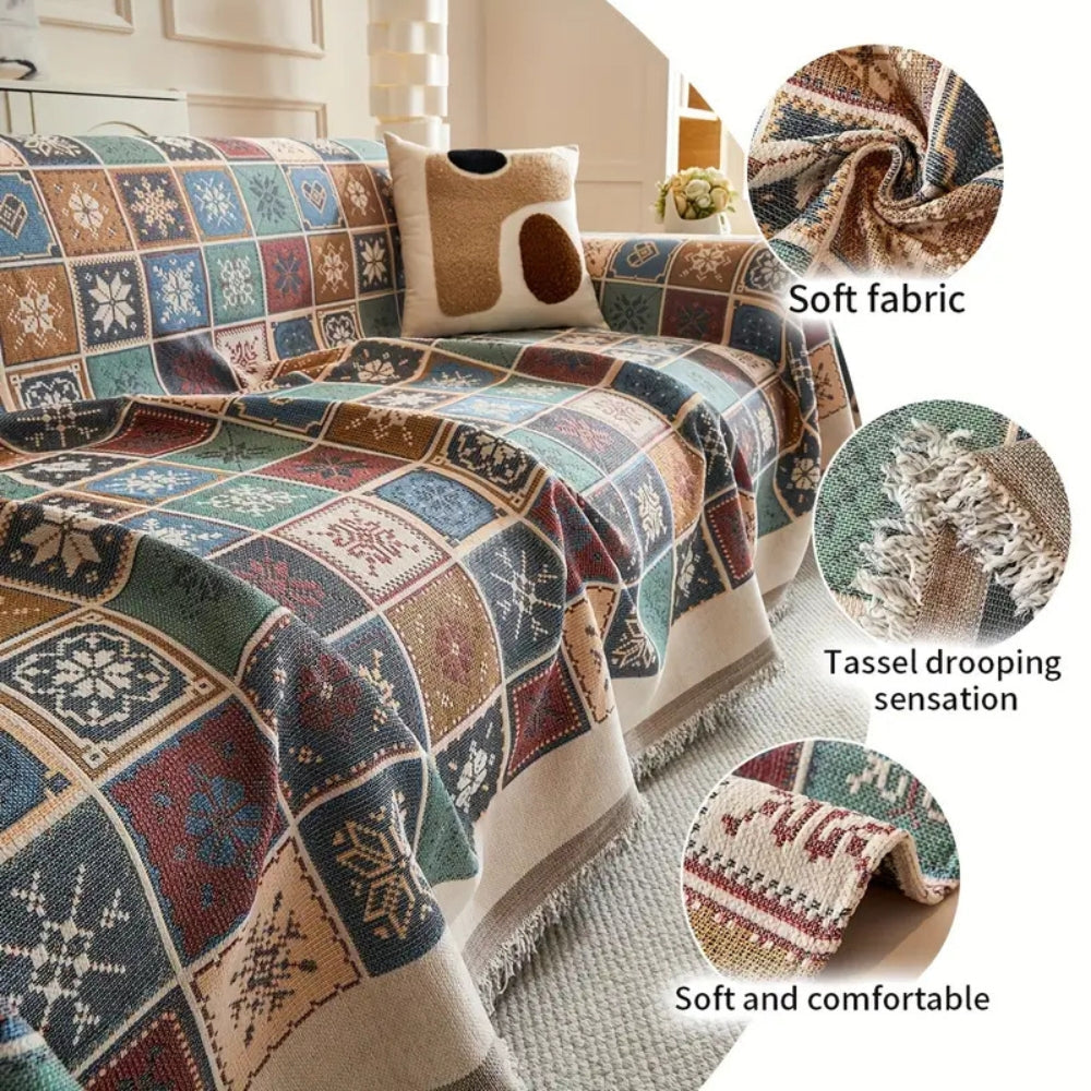BowLift | Geneva Boho Knitted Sofa Cover