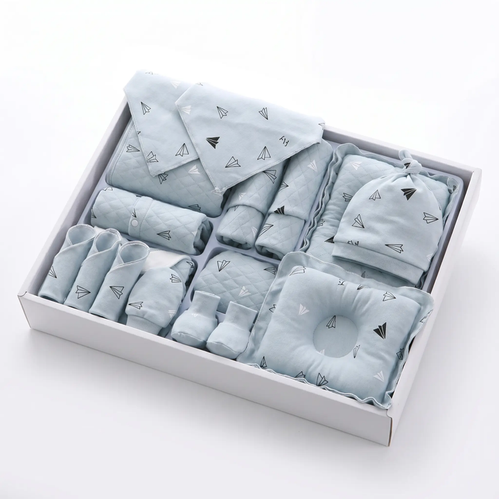 Cotton Baby Gift Set for Newborns, 18- or 22-Piece Set