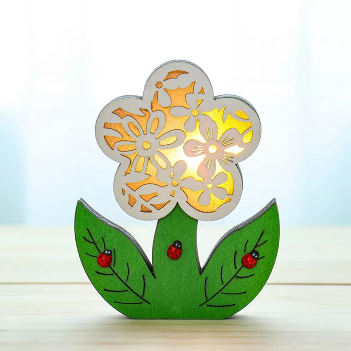 Wooden Easter Decoration with LED Light | Bowlift