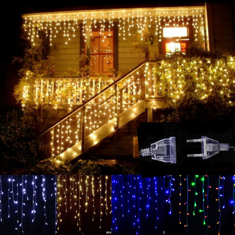 BowLift | LED Starry Sky Icicle Light String – Decorative Light Curtains for Christmas and Garden