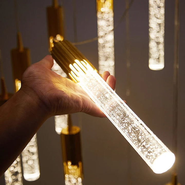 BowLift | Glass Pendant Lamp in Cylinder Shape - Lustreau