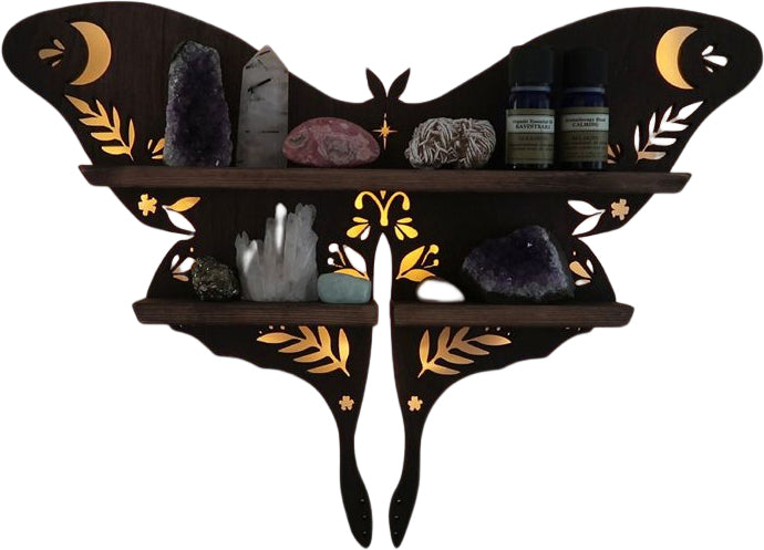Luna Moth Lamp Crystal Shelves | Bowlift