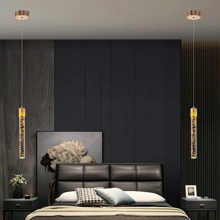BowLift | Glass Pendant Lamp in Cylinder Shape - Lustreau