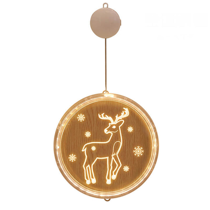 BowLift | Christmas LED Acrylic Decoration Round Suction Cup Light