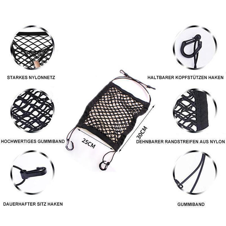 BowLift | Car Seat Storage Net Hook Organizer