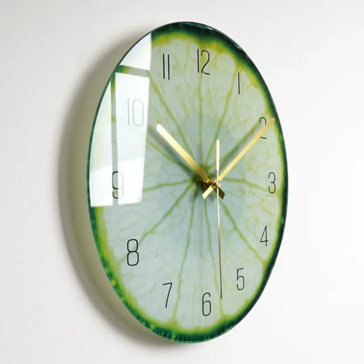 Large Glass Wall Clock with Clearly Marked Dial