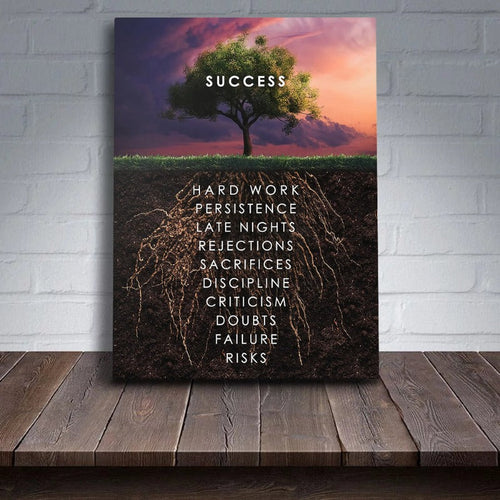 Success Canvas Wall Art