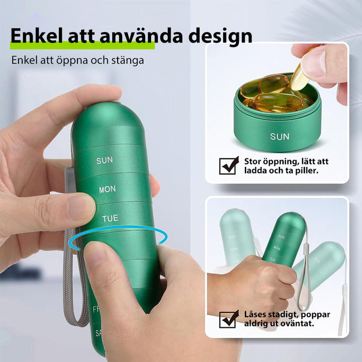 BowLift | 7-Day Portable Pill Organizer for Travel