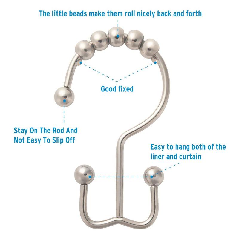 BowLift | Stainless Steel Shower Curtain Hooks