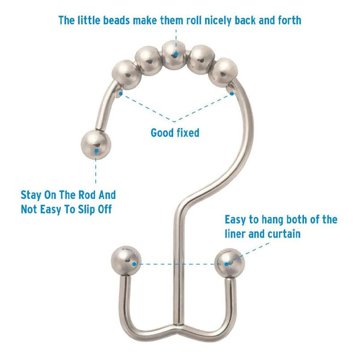 BowLift | Stainless Steel Shower Curtain Hooks