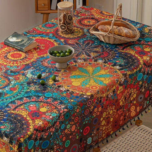 BowLift | Hypno Bloom Tassel Tablecloth