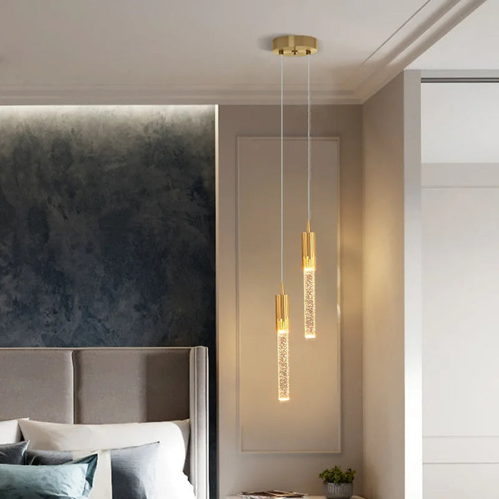 BowLift | Glass Pendant Lamp in Cylinder Shape - Lustreau