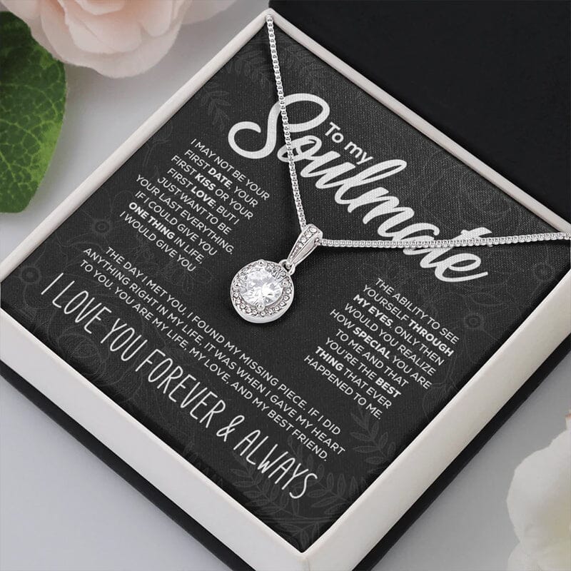 BowLift | To my soulmate sparkling round necklace