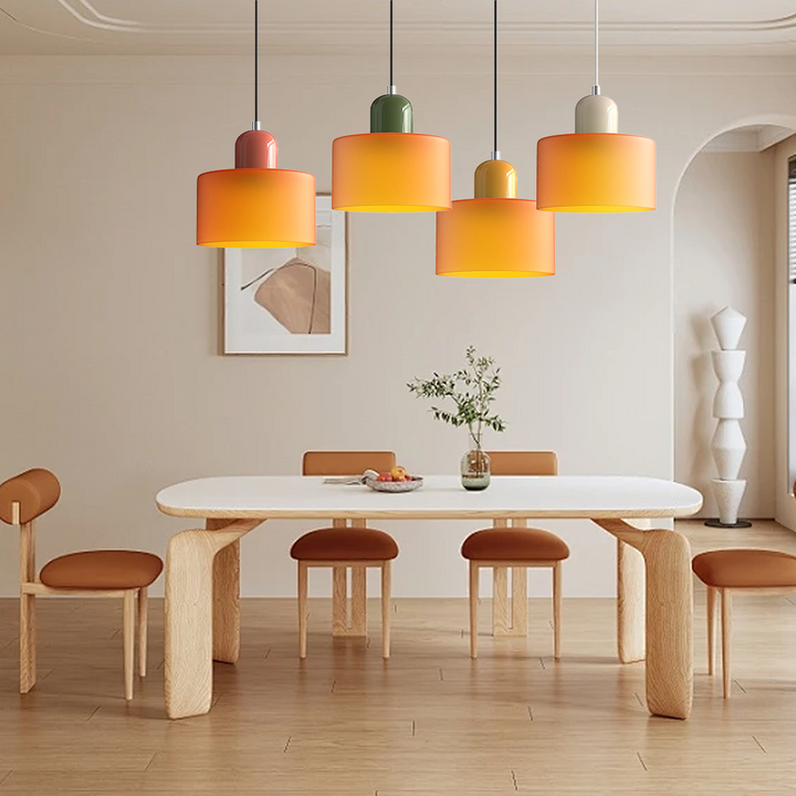 BowLift | Glass light in subtle colors of the kitchen