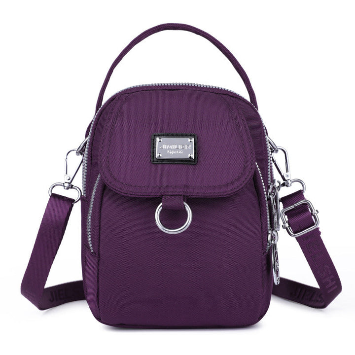 Water-Resistant Crossbody Phone Bag with Multiple Pockets and Adjustable Strap