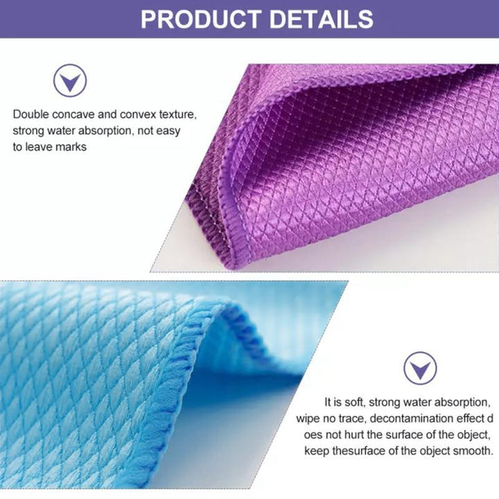 Fish Scale Microfiber Polishing Cleaning Cloth | Bowlift