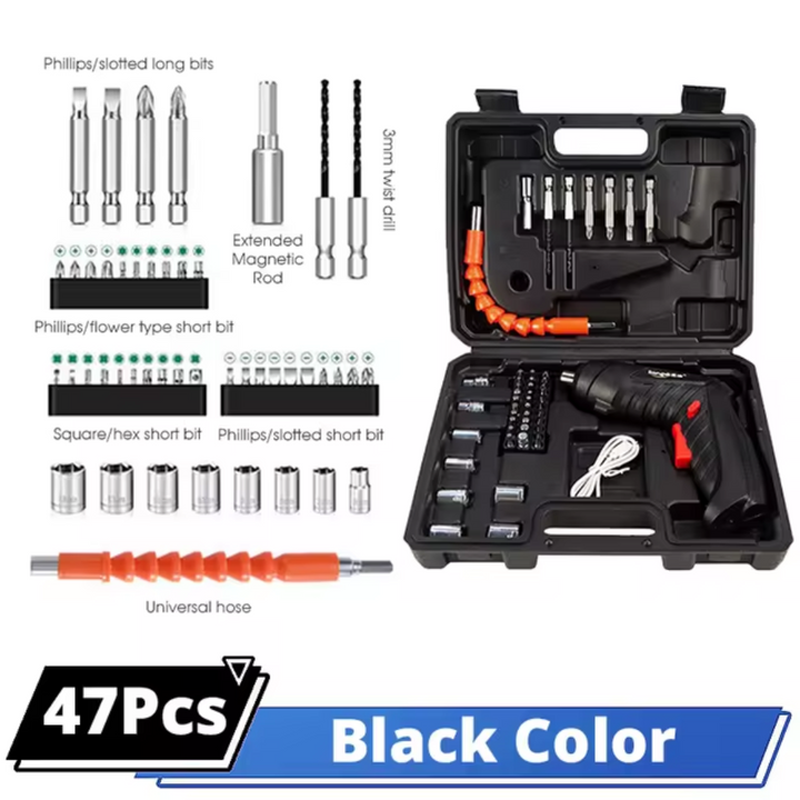 Electric Cordless Screwdriver - Lightweight Tool, Heavy-Duty Power Bowlift