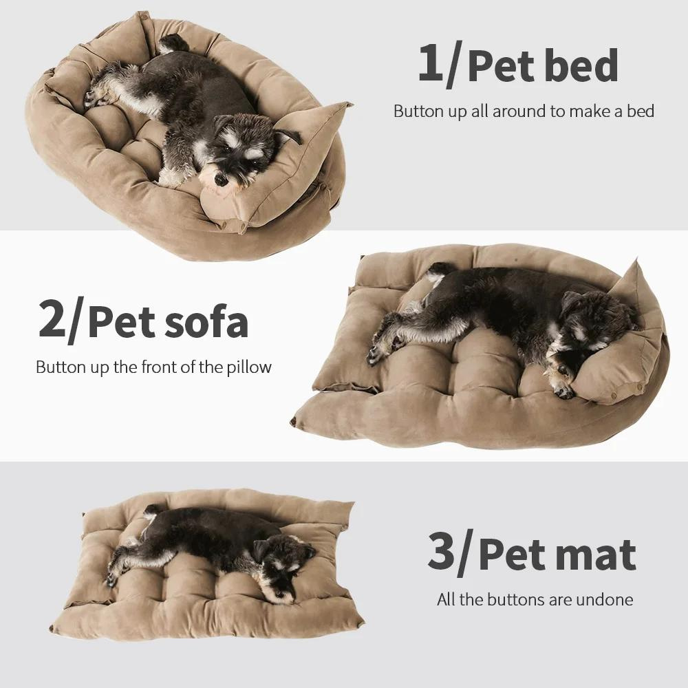 PlushPaws •  3-in-1 Dog Bed