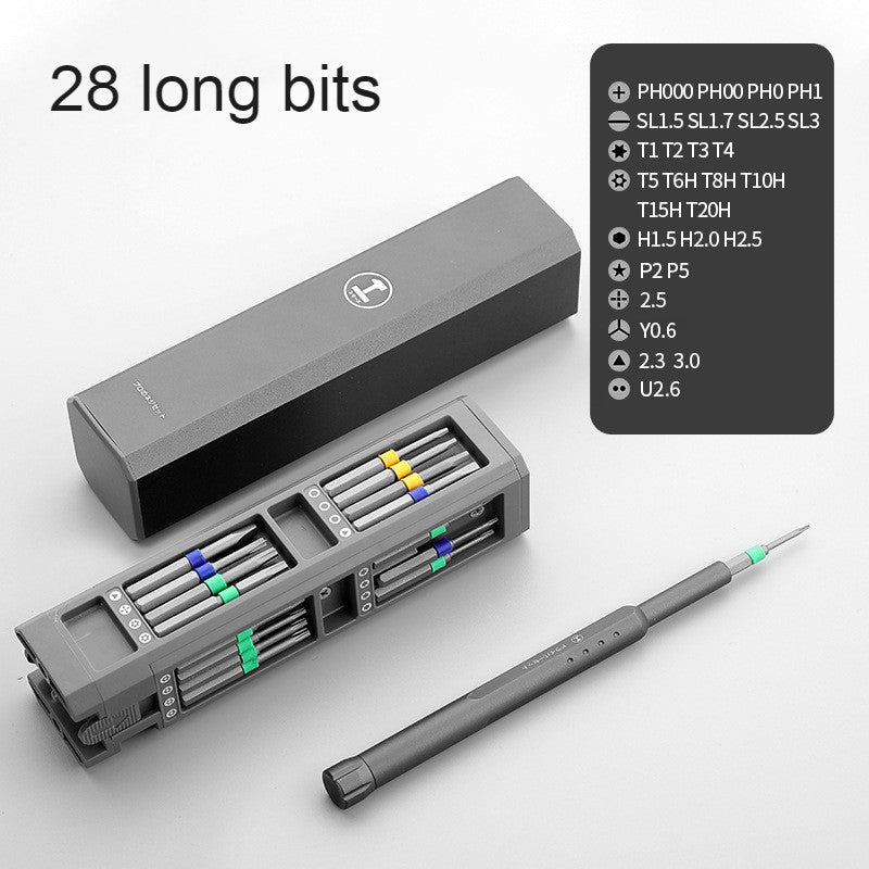 Precision Screwdriver Set with Interchangeable Bits and Magnetic Holder