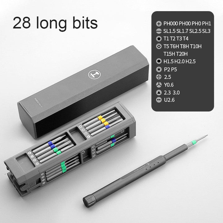 Precision Screwdriver Set with Interchangeable Bits and Magnetic Holder