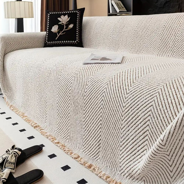 BowLift | Stripe Herringbone Sofa Cover