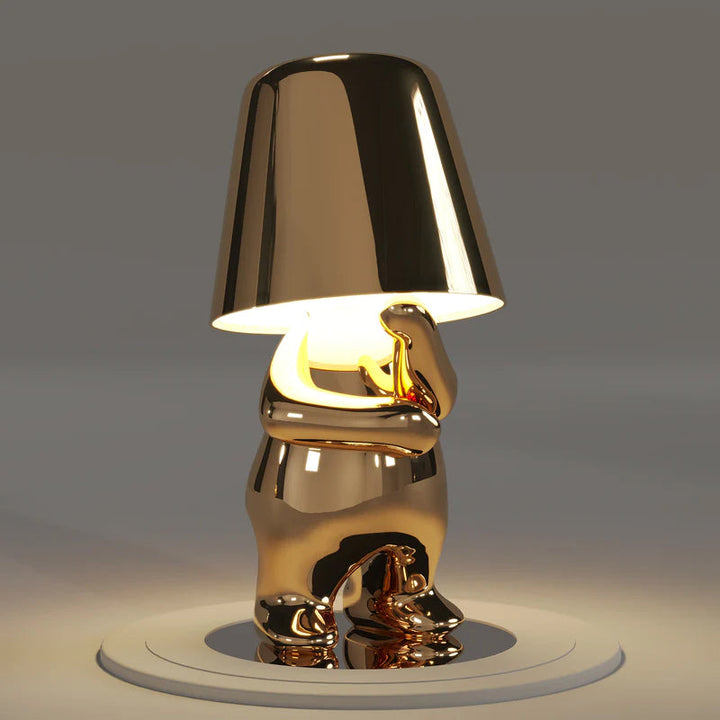BowLift | Thinker Little Golden Man Table Lamp